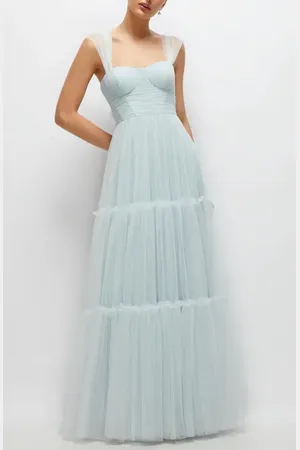 Dessy Collection Tiered Tulle Evening Dress in at Nordstrom, Size 14