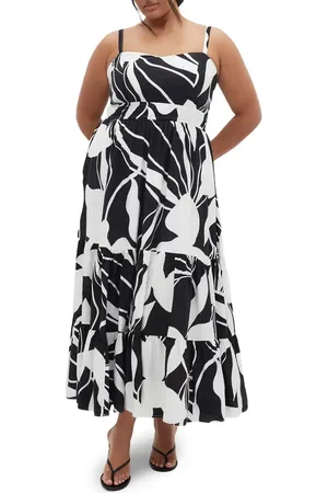 City Chic Kehlani Print Sleeveless Maxi Dress in at Nordstrom, Size Xs