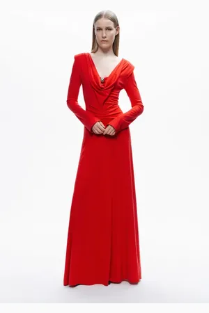 Nocturne Padded Accessory Detailed Maxi Dress in at Nordstrom, Size Large