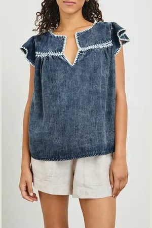 Rails Tafia Embroidered Popover Top in at Nordstrom, Size Xx-Small