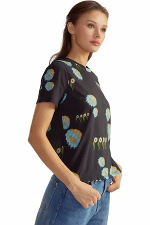 Cynthia Rowley Everyday Cotton Tee in at Nordstrom, Size X-Small