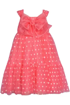 Iris & Ivy Big Bow Dotted Mesh Party Dress & Bloomers in at Nordstrom, Size 24M
