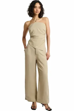 ONIA Air Linen Paperbag Trouser in at Nordstrom, Size 14 30