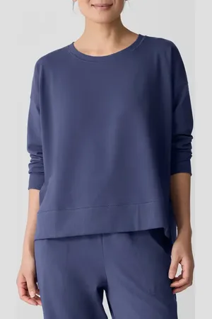 Eileen Fisher Crewneck Stretch Organic Cotton Sweatshirt in at Nordstrom, Size X-Small
