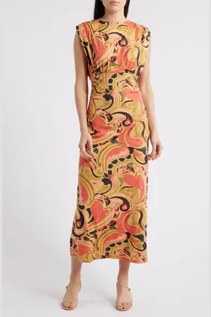 Cleobella Donna Paisley Organic Cotton Midi Dress in at Nordstrom, Size Small