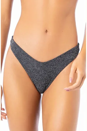 Maaji Splendour Metallic High Leg Bikini Bottoms in at Nordstrom, Size Small