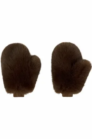 Cynthia Rowley Faux Fur Oversized Mittens in at Nordstrom