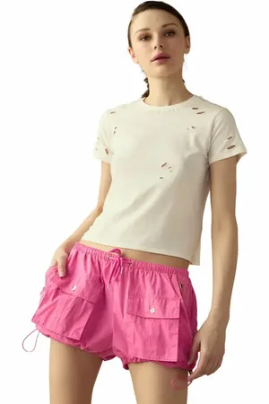 Cynthia Rowley Nylon Cargo Shorts in at Nordstrom, Size Large