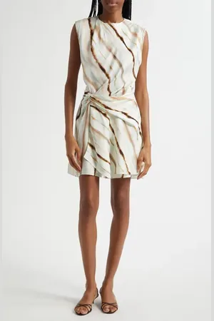 A.L.C. Delia Diagonal Stripe Sleeveless Dress in at Nordstrom, Size 12