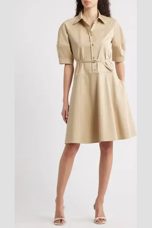 HUGO BOSS Delaurena Stretch Cotton Shirtdress in at Nordstrom, Size 2