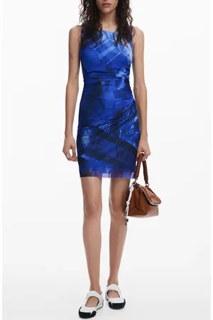 Desigual Abstract Print Mesh Sheath Dress in at Nordstrom, Size X-Small