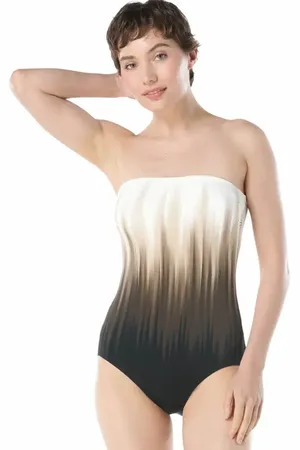 Carmen Marc Valvo Bandeau One Piece Swimsuit in at Nordstrom, Size 12