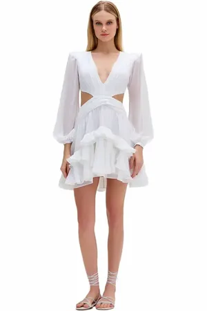 PATBO Deep-V Cutout Mini Dress in at Nordstrom, Size 12