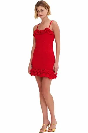 PATBO Papillon Jacquard Flutter Mini Dress in at Nordstrom, Size Medium