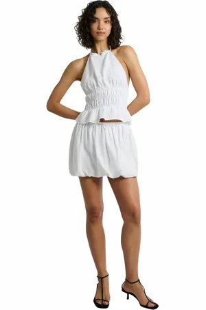 ONIA Air Linen Bubble Mini Skirt in at Nordstrom, Size Xx-Large