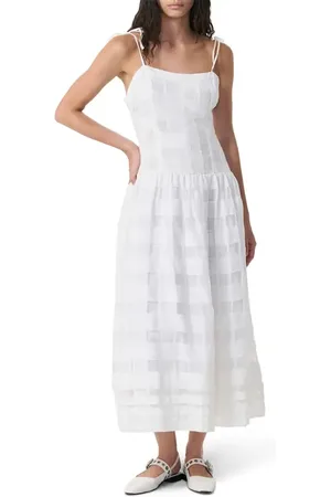 RAG&BONE Presley Check Tie Strap Maxi Dress in at Nordstrom, Size 0
