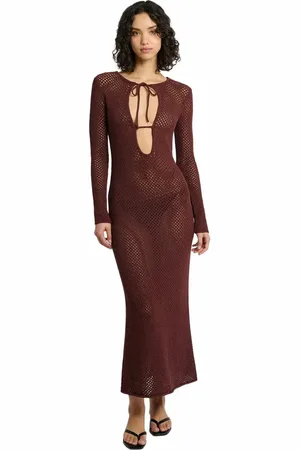 ONIA Crochet Knit Cutout Maxi Dress in at Nordstrom, Size Medium