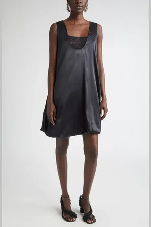 DRIES VAN NOTEN Bubble Hem Silk Stretch Satin Dress in at Nordstrom, Size 4 Us
