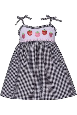 Iris & Ivy Smocked Strawberry Seersucker Dress & Bloomers in at Nordstrom, Size 18M