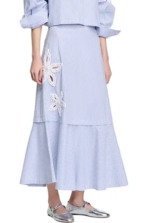 Sandro Long striped skirt in at Nordstrom, Size 34 Eu