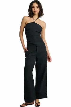 ONIA Air Linen Asymmetrical Halter Top in at Nordstrom, Size 4