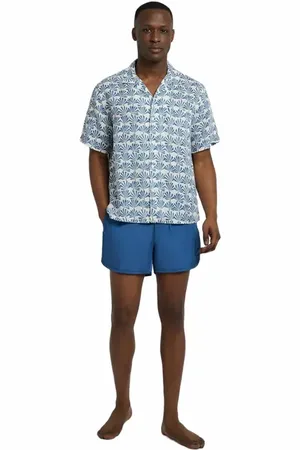 ONIA Nylon Crinkle 4" Scallop Swim Trunk in at Nordstrom, Size Medium