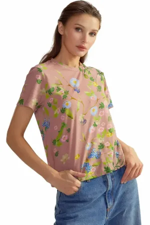 Cynthia Rowley Everyday Cotton Tee in at Nordstrom, Size Large