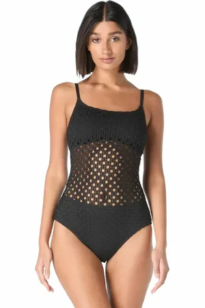 Carmen Marc Valvo Scoop Neck One Piece Swimsuit in at Nordstrom, Size 6