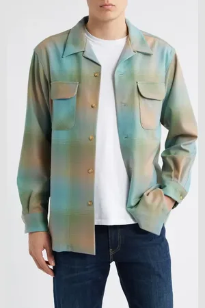 Pendleton Board Plaid Lined Wool Button-Up Shirt in at Nordstrom, Size X-Large
