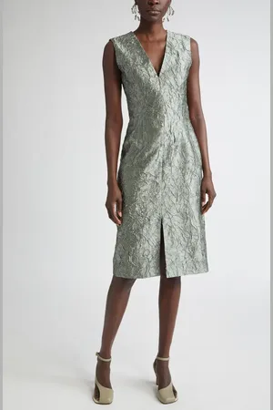 DRIES VAN NOTEN Pliss?? Crushed Jacquard A-Line Dress in at Nordstrom, Size 8 Us