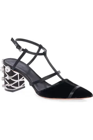 Giambattista Valli Crystal Pointed Toe T-Strap Pump in at Nordstrom, Size 9Us