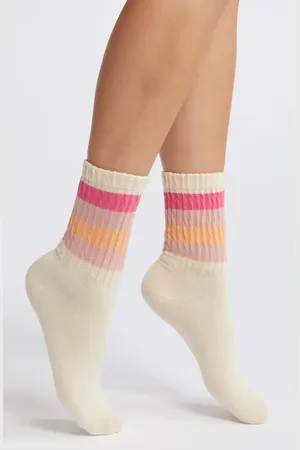 Casa Clara Stripe Crew Socks in at Nordstrom
