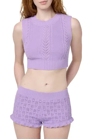 Florence By Mills Pointelle Knit Crop Tank in at Nordstrom, Size X-Small