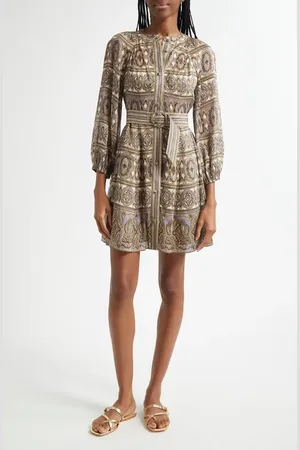 VERONICA BEARD Kumar Paisley Linen & Silk Dress in at Nordstrom, Size 12