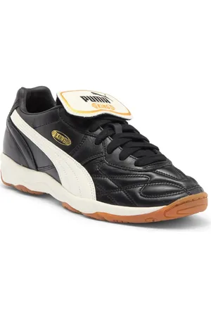 PUMA King Indoor Soccer Sneaker in Black-Warm White at Nordstrom, Size 11
