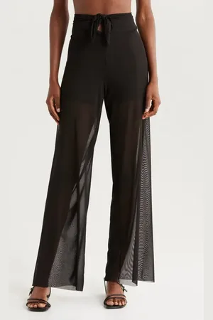 Delan Tie Front Sheer Cover-Up Pants in at Nordstrom, Size X-Small