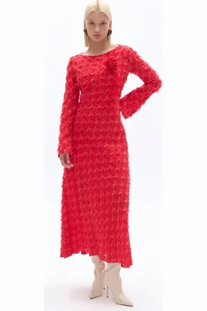 Nocturne Backless Long Sleeve Maxi Dress in at Nordstrom, Size Small