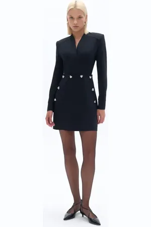 Nocturne Shoulder Pad Mini Dress in at Nordstrom, Size Small