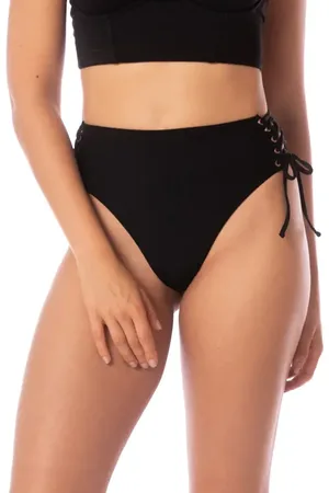 Maaji Oasis Lace-Up Reversible Bikini Bottoms in at Nordstrom, Size Small