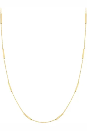 Bony Levy 14K Gold Bar Station Necklace in at Nordstrom, Size 18