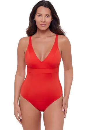 S3 Banded Plunge V-Neck One Piece Swimsuit in at Nordstrom, Size Medium