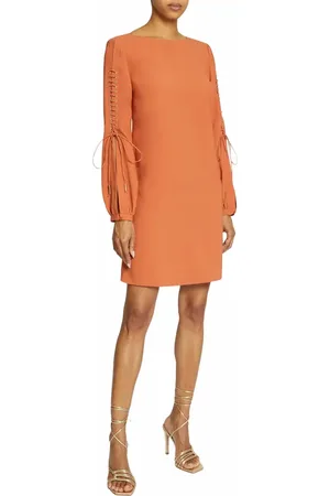 Santorelli ARIES Long Sleeve Shift Dress with Grommet Detail in at Nordstrom, Size 8