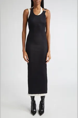 Jean Paul Gaultier Twisted Double Layer Rib Tank Dress in at Nordstrom, Size Large