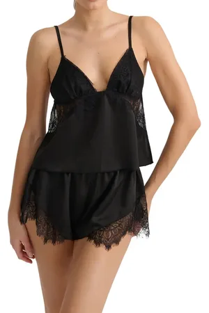 Kat The Label Darcy Lace Inset Satin Camisole in at Nordstrom, Size Xxl