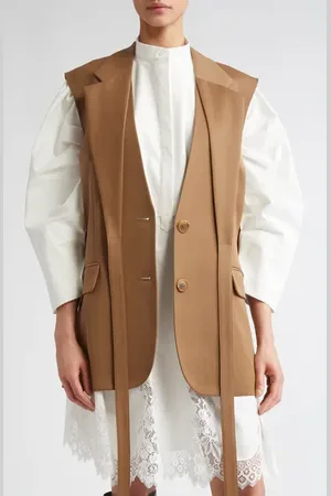 MONSE Crisscross Belted Wool Jacket in at Nordstrom, Size 12