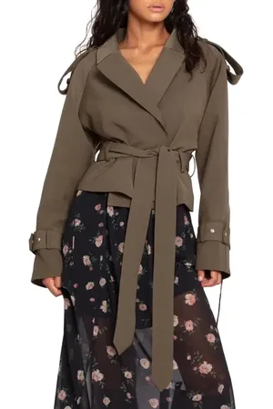 Belle & Bloom Fast Car Crop Trench Coat in at Nordstrom, Size X-Small