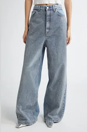Stella McCartney Hotfix Wide Leg Jeans in at Nordstrom, Size 27