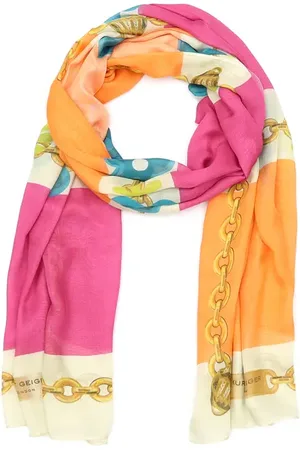 Kurt Geiger Chain & Stripe Oblong Scarf in at Nordstrom