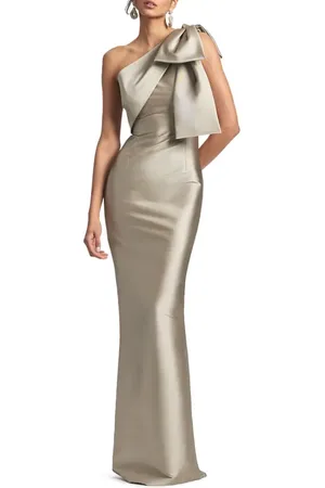 Sachin & Babi Bonnie Bow One-Shoulder Mikado Gown in at Nordstrom, Size 4
