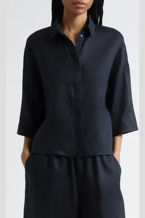Max Mara Mirano Linen Blouse in at Nordstrom, Size 8